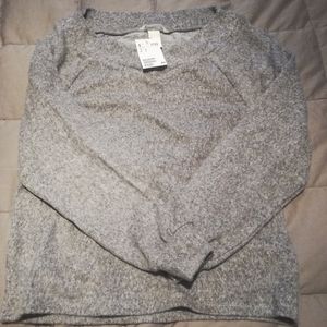 H&M V-Neck Sweater Gray Sz S